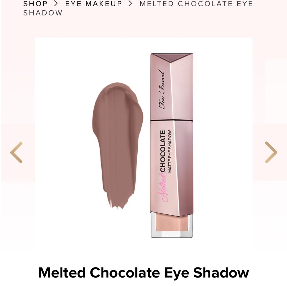 NIB Too Faced Melted Chocolate Matte Eyeshadow